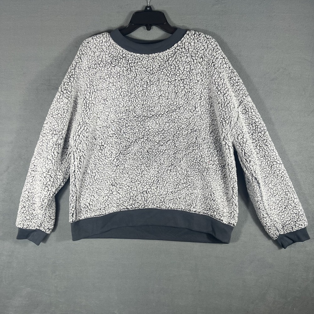 Secret Treasures Women's Grey Sherpa Sleepwear Top Pullover Lounge‎ Size L